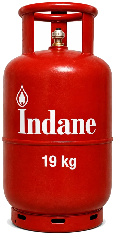 Indane 19 kg commercial cylinder